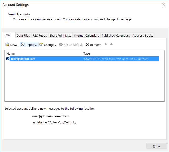 How to Update Email Account Settings in Microsoft Outlook 365